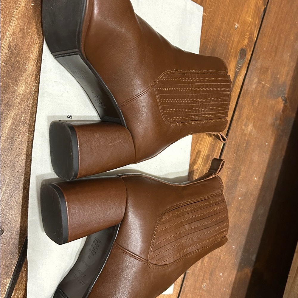 Sezane Dorie Boots Vintage Smooth Chocolate - Size 7 - Picture 2 of 7